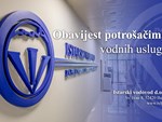 Obavijest potrošačima vodnih usluga